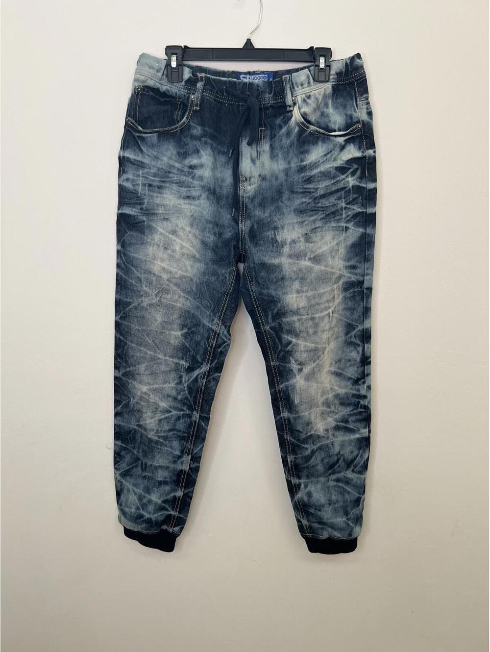 SB Jogger Royal Blue Acid Wash Y2K Men’s Joggers - M